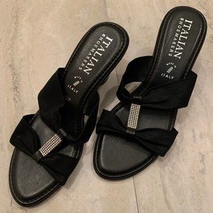 Italian Showmakers - Black, Heel Sandal